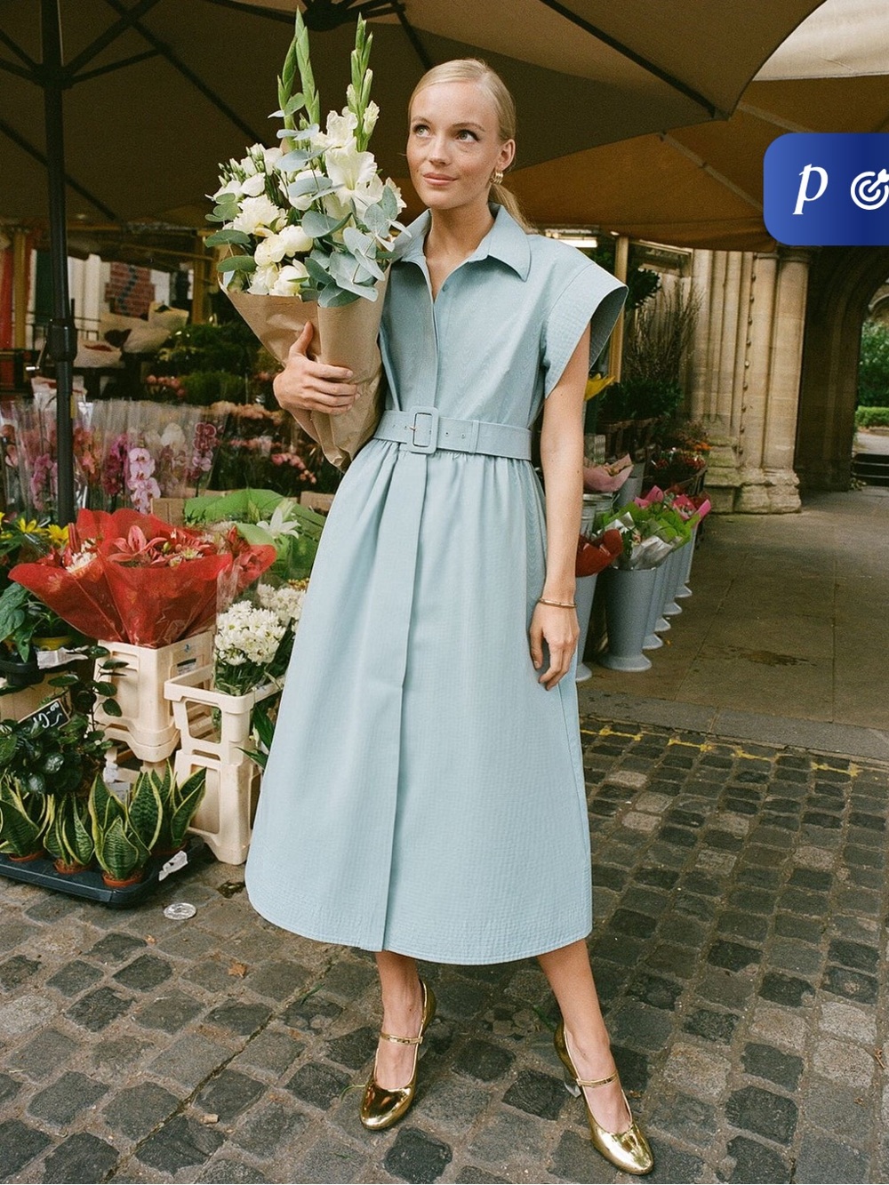 Tuckernuck Chloe Midi dress. Slate Blue. S. EUC